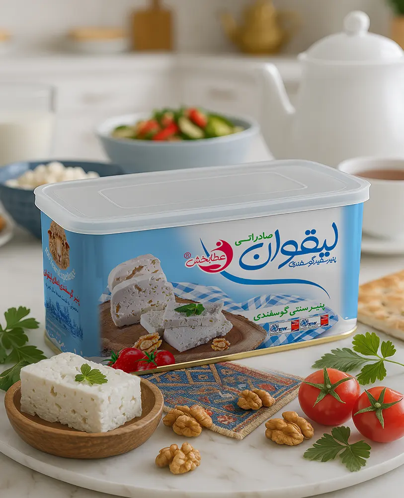 پنیر لیقوان 800 گرمی اعلاء درجه یک تبریزی حلب گوسفندی یک کیلویی