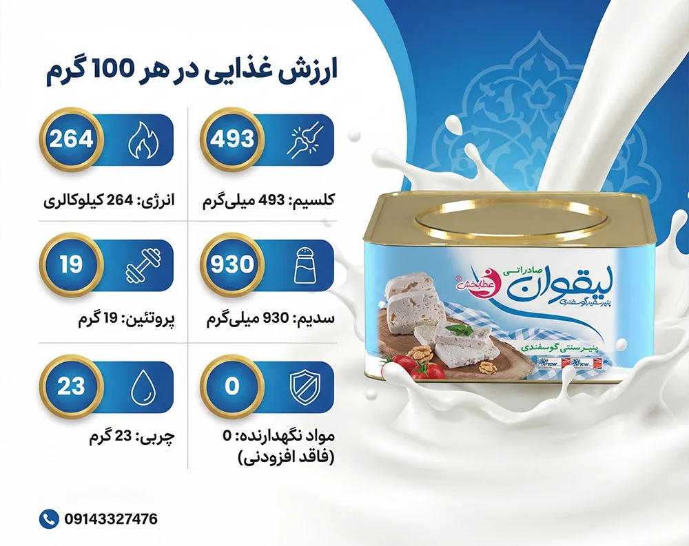 پنیر-لیقوان-3-کیلوگرمی-کم-نمک-،-بدون-بو-و-کاملا-ارگانیک-اصل-تبریزی